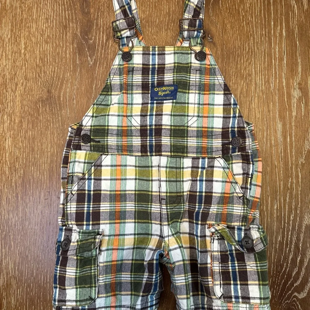 OshKosh B’gosh‎ Plaid Overalls